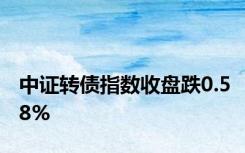 中证转债指数收盘跌0.58%