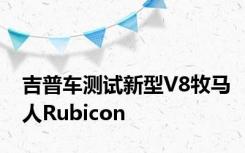 吉普车测试新型V8牧马人Rubicon