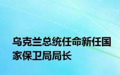 乌克兰总统任命新任国家保卫局局长