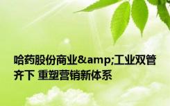 哈药股份商业&工业双管齐下 重塑营销新体系