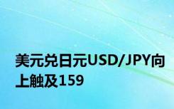 美元兑日元USD/JPY向上触及159