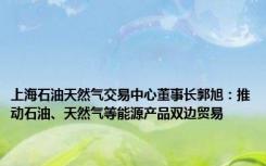 上海石油天然气交易中心董事长郭旭：推动石油、天然气等能源产品双边贸易