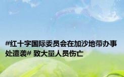 #红十字国际委员会在加沙地带办事处遭袭# 致大量人员伤亡