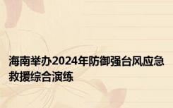 海南举办2024年防御强台风应急救援综合演练