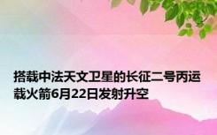 搭载中法天文卫星的长征二号丙运载火箭6月22日发射升空