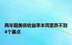 两年期美债收益率本周累跌不到4个基点