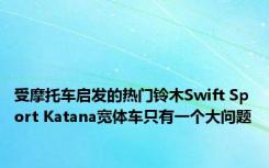 受摩托车启发的热门铃木Swift Sport Katana宽体车只有一个大问题