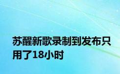 苏醒新歌录制到发布只用了18小时