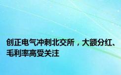 创正电气冲刺北交所，大额分红、毛利率高受关注