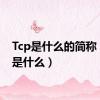 Tcp是什么的简称（tcp是什么）