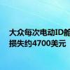 大众每次电动ID舱门将损失约4700美元