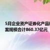 5月企业资产证券化产品新增备案规模合计860.37亿元