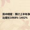 凯中精密：预计上半年净利润同比增长1068%-1402%