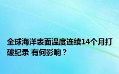 全球海洋表面温度连续14个月打破纪录 有何影响？