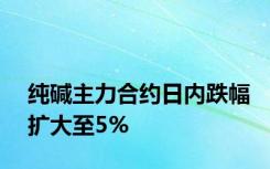 纯碱主力合约日内跌幅扩大至5%