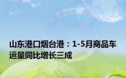 山东港口烟台港：1-5月商品车运量同比增长三成