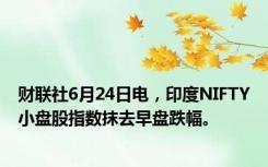 财联社6月24日电，印度NIFTY小盘股指数抹去早盘跌幅。