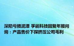 深陷亏损泥潭 孚能科技回复年报问询：产品售价下探挤压公司毛利