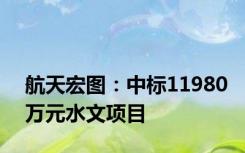 航天宏图：中标11980万元水文项目