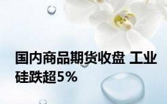 国内商品期货收盘 工业硅跌超5%