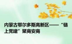 内蒙古鄂尔多斯高新区——“链上党建”聚商安商