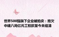 世界500强旗下企业被拍卖：拖欠中建八局亿元工程款至今未结清