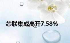 芯联集成高开7.58%