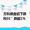 万科债盘初下跌 “22万科01”跌超1%