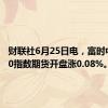 财联社6月25日电，富时中国A50指数期货开盘涨0.08%。