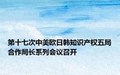 第十七次中美欧日韩知识产权五局合作局长系列会议召开