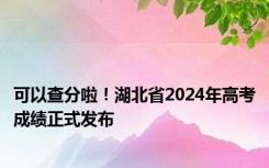 可以查分啦！湖北省2024年高考成绩正式发布