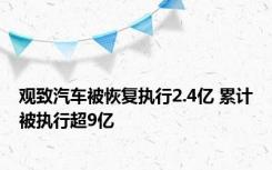 观致汽车被恢复执行2.4亿 累计被执行超9亿