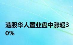 港股华人置业盘中涨超30%