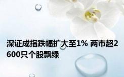 深证成指跌幅扩大至1% 两市超2600只个股飘绿