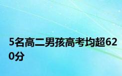 5名高二男孩高考均超620分