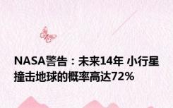 NASA警告：未来14年 小行星撞击地球的概率高达72％