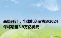 高盛预计：全球电商销售额2024年将增至3.9万亿美元