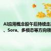 AI应用概念股午后持续走高 语料、Sora、多模态等方向领涨