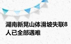 湖南新晃山体滑坡失联8人已全部遇难