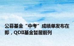 公募基金“中考”成绩单发布在即，QDII基金暂居前列