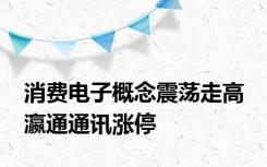 消费电子概念震荡走高 瀛通通讯涨停