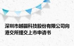 深圳市越疆科技股份有限公司向港交所提交上市申请书