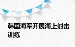 韩国海军开展海上射击训练