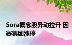 Sora概念股异动拉升 因赛集团涨停