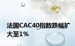 法国CAC40指数跌幅扩大至1%