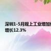 深圳1-5月规上工业增加值同比增长12.3%