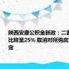 陕西安康公积金新政：二套房首付比降至25% 取消对所购房屋面积规定