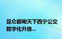 昆仑眼瞰天下西宁公交数字化升级...