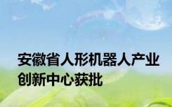 安徽省人形机器人产业创新中心获批