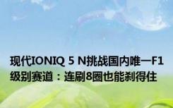 现代IONIQ 5 N挑战国内唯一F1级别赛道：连刷8圈也能刹得住